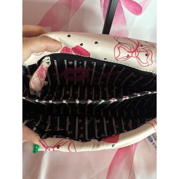 Betsey Johnson Pink bow Cherry Shoulder Bag and Wallet - Picture 6 of 9